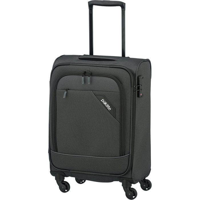Paklite Тріумф: Ручна валіза на колесах, 55 см, 41 л, з TSA замком, сіра