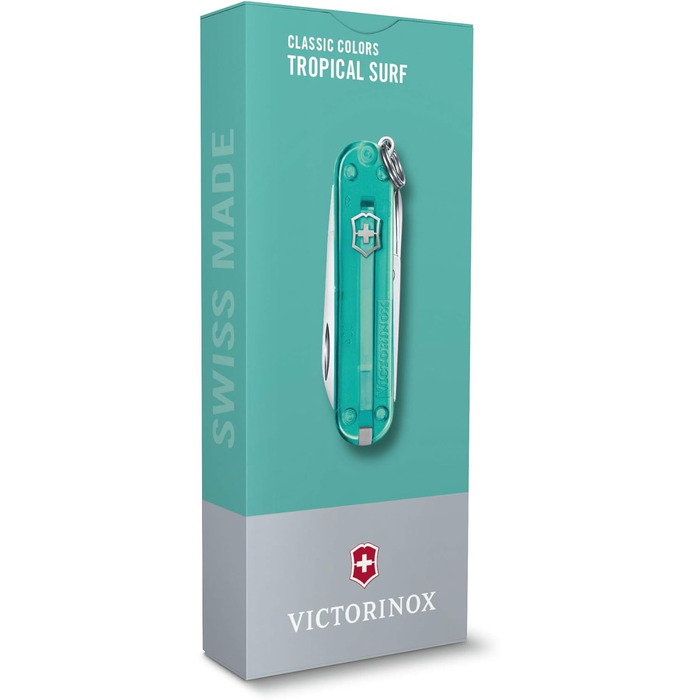 Мультитул Victorinox Classic SD Tropical Surf: Швейцарський ніж, 7 функцій, з файлом для нігтів