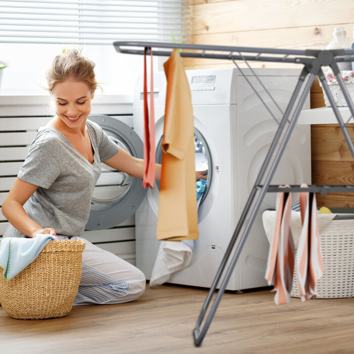 Relaxdays Folding Clothes Drying Rack with Wings