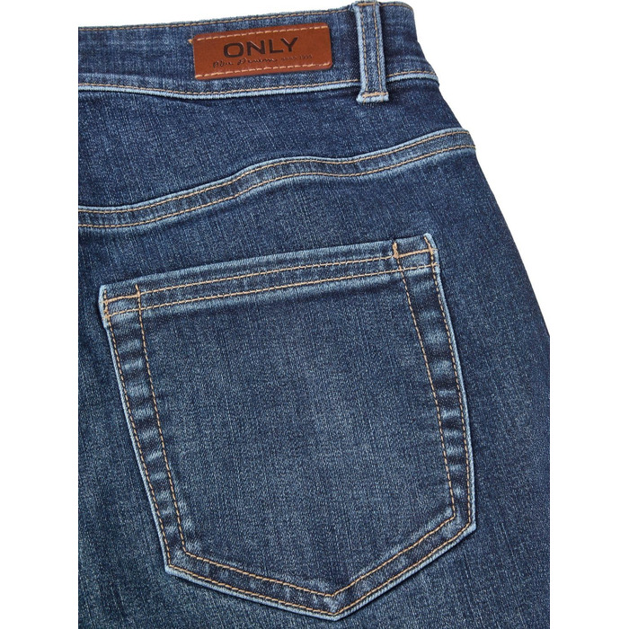 Джинси жіночі Only широкі штанини, розкльошені, середня посадка, блакитний денім (15349169)