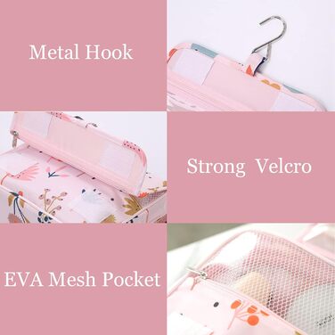 Жіноча сумочка для туалетних аксесуарів Lychii, рожева. Органайзер для подорожей, валіза та ручної поклажі