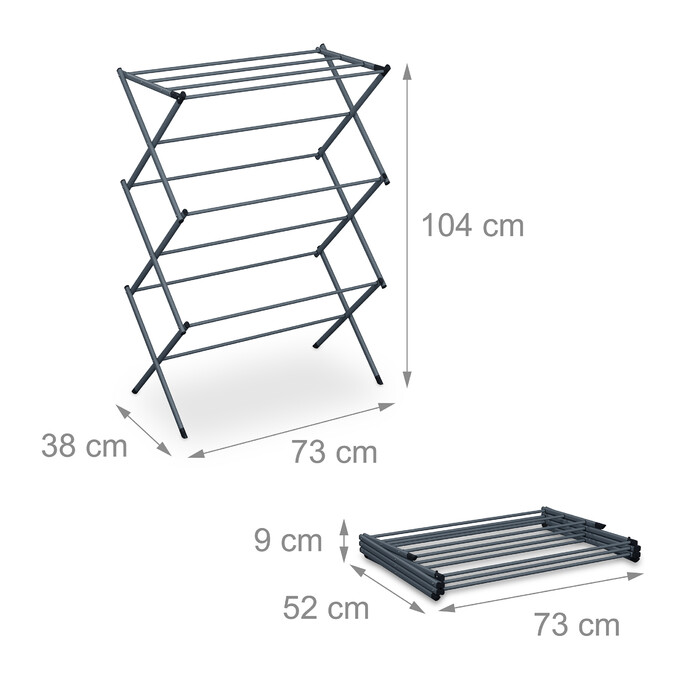 Relaxdays Folding Clothes Drying Rack