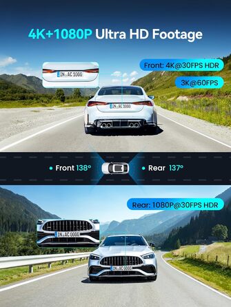 DDPAI Z60 Pro: 4K відеореєстратор з подвійними камерами STARVIS, GPS, WiFi, 32GB, 24h парковка