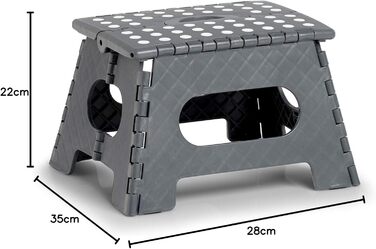 Складний стілець Zeller 13037 Premium: міцний, TÜV-сертифікований, до 150 кг, 35x28x22 см, антрацит