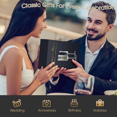 Набір елегантних келихів для шампанського Qulable (2 шт.) - ідеально для вечірок, весілля та ювілеїв