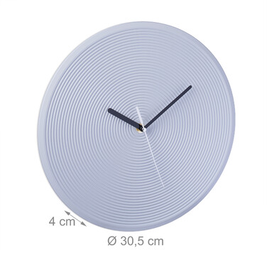 Relaxdays Gray Wall Clock without Numbers