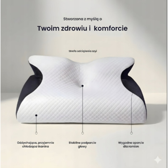 Ортопедична подушка Senaria Ortosen з ефектом пам'яті (Memory Foam) від болю в шиї