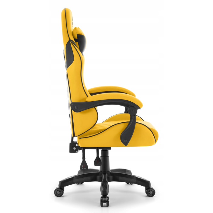 Ігрове офісне крісло Hell's Chair HC-1007 2.0 Yellow, обертове, екошкіра