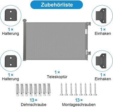 Expandable Baby Gate with Lock - 150cm Wide, 83cm High - Pet & Baby Safety Barrier
