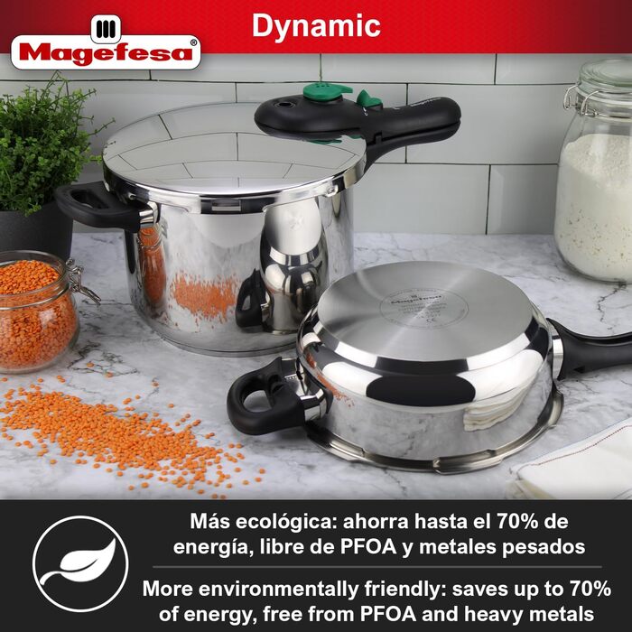 Скороварка Magefesa Dynamic з кошиком, нержавіюча сталь 18/10, енергоефективна, для всіх типів плит, індукція, 5 л