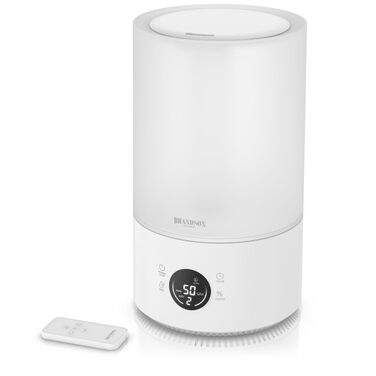 Зволожувач повітря Brandson з цифровим дисплеєм та пультом дистанційного керування, 4.2 л, таймер, 3 режими туману, тиха робота, функція Sleep, для спальні, дитячої кімнати, офісу