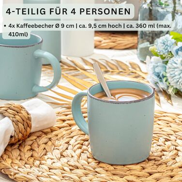 Набір керамічних мисок Sänger VALUE COLLECTION (4 шт.), 700 мл, фіолетовий, для мюслі, для 4 осіб, мийок в посудомийній машині, мікрохвильовій печі, стійкі до подряпин