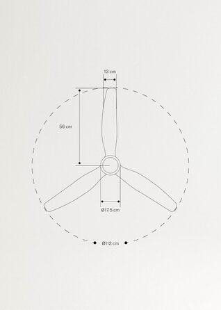 Вентилятор стельовий WINDSTYLANCE S з підсвічуванням та пультом, 112 см, 40 Вт, 6 швидкостей, ABS, під дерево