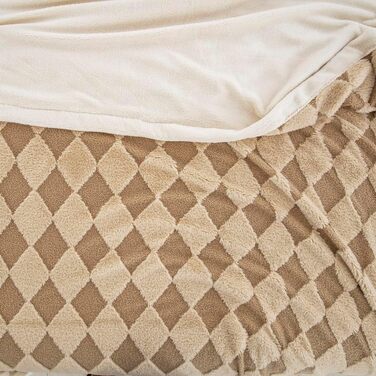 Плед Sherpa-Fleece з плюшем, двосторонній, сірий-блакитний, 150 x 200 см