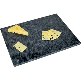 Обрізний дошка Homiu з мармуровим ефектом, 40 x 30 см, термостійка, антиковзна, чорна