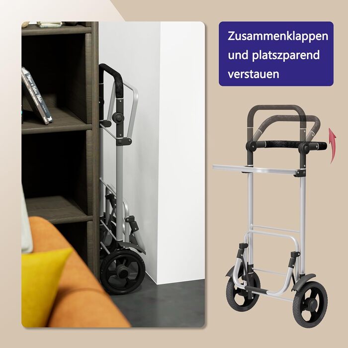 Великий колісний візок для покупок 64L, розкладний, до 60кг, з відділенням-холодильником, з відбивачем, чорний