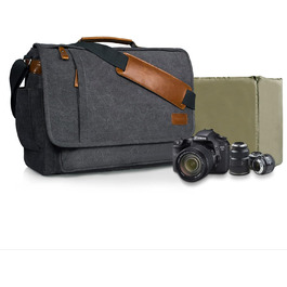 Сумка для камери Estarer: водонепроникна, для DSLR/SLR, 15.6 дюймів, сіра