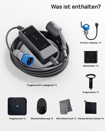 Зарядний пристрій для електромобілів Dé Mobile Wallbox 7.4 кВт з Wi-Fi, кабель Type 2 6м (1 фаза, 6-32A) для Tesla Model Y/3, VW ID.3/4/5/7, Skoda Enyaq
