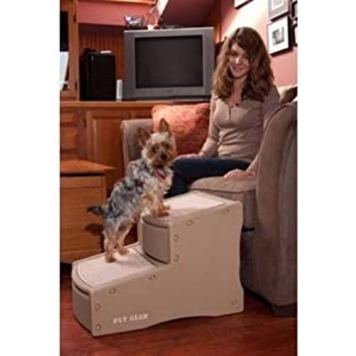 Східці для тварин Pet Gear Easy Step II: 2 сходинки для котів/собак до 38 кг, портативні, знімні, з прання, (Коко, 56x41x41 см)