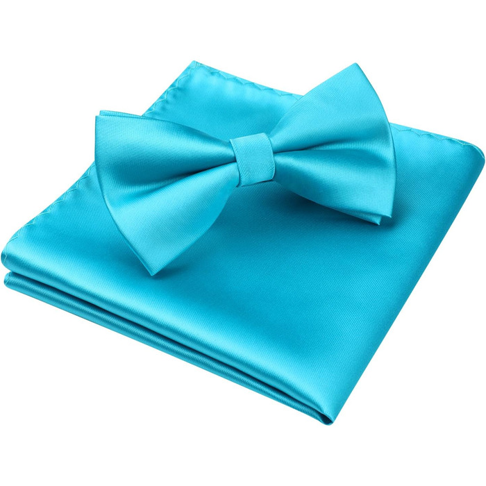 Метелик HISDERN для чоловіків однотонний, регульований, для вечірки, весілля (Турквіс)