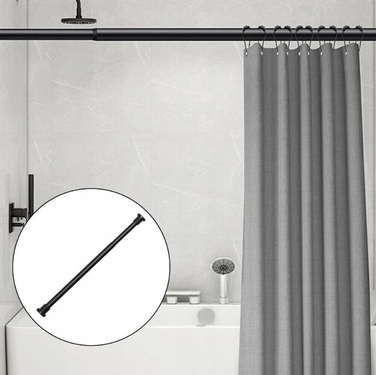 Розпірна штора для душу: міцний карниз без свердління, 70-120 см