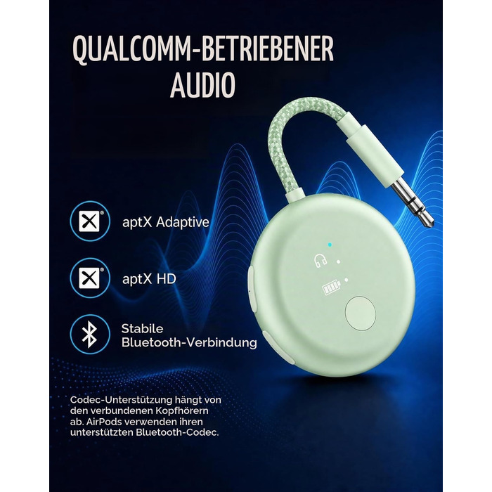 Bluetooth-адаптер для літака Avantree SoundJet R1, зелений