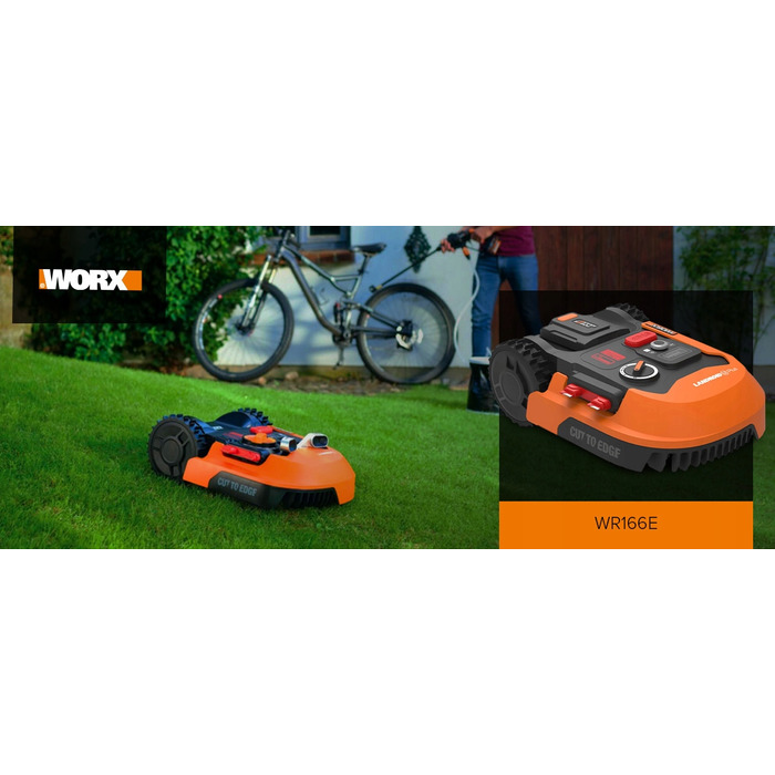 Робот-газонокосарка Worx LANDROID M600 Plus WR166E для площі до 600 м² + Гараж WA0810