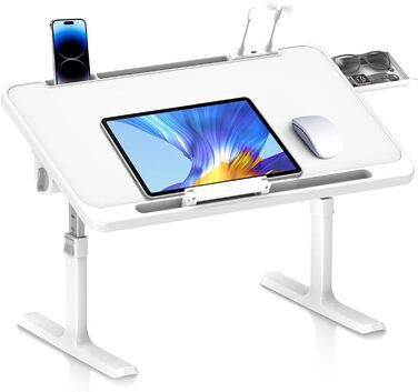 Стіл для ноутбука в ліжко Huracan, регульований, портативний, 60x40 см, чорний