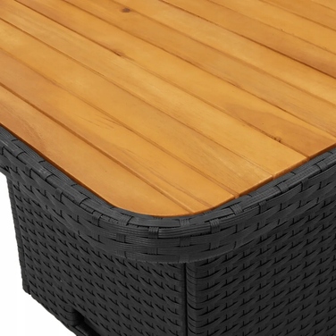 Квадратний стіл з техноротанга VidaXL, 80 x 80 x 71 см