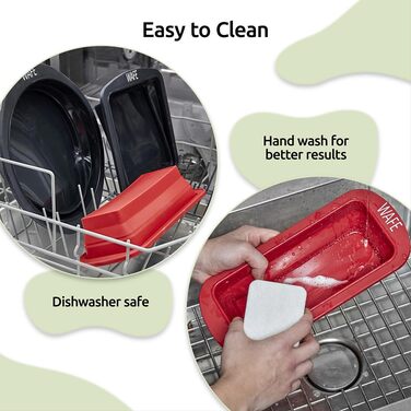 Силіконова форма для випікання WAFE BakeMate, складна, антипригарна, харчовий силікон, для хліба та кексів, 2 шт.