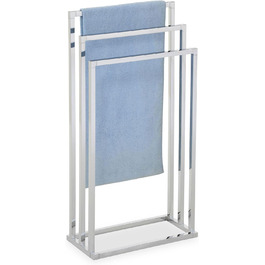 Підставка для рушників KUNO, хром - самостійна підставка для рушників з 3 полицями, металева