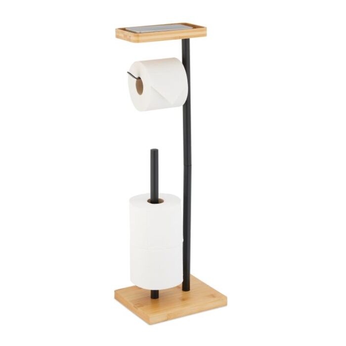 Relaxdays Toilet Paper Holder with Shelf