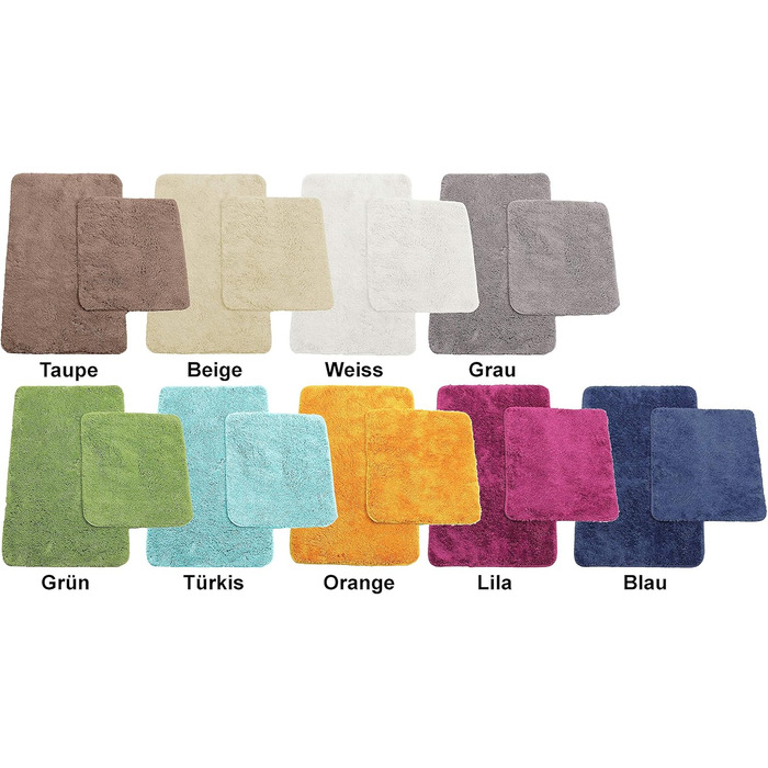 Brandsseller Green Bath Mat Set - 2 Piece Set: 50x80cm & 45x50cm