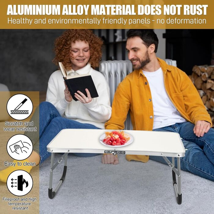 Складаний столик-трансформер для дому та відпочинку (білий)