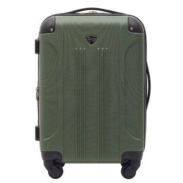 Чемодан валіза Travelers Club Chicago Hardside розширюваний спінер 20' Carry-On, колір Thyme Green