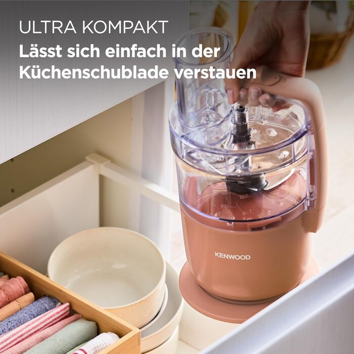 Кухонний комбайн Kenwood MultiPro Go FDP22.130GY, 650 Вт, 1.3 л, Компактний, Багатофункціональний, Синій