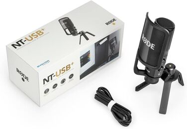 Rode NT-USB+ USB конденсаторний мікрофон + keepdrum MS138 гнучкий стійкий тримач (чорний) NT-USB+-MS138BK