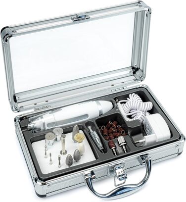 Набір для манікюру та педикюру Prorelax | Професійний догляд за руками та ногами вдома та в дорозі | 5 насадок з хірургічної сталі (Deluxe)