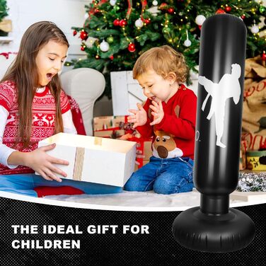 Надувний боксерський мішок для дітей 160см з насосом, 3-12 років, для MMA, карате, таеквондо