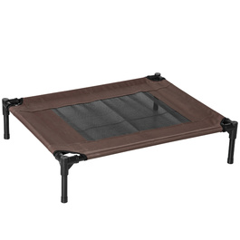 PawHut Зовнішнє ліжко для собак Міцне ліжко для собак 76x61x18 см з 600D Oxford тканини у коричневому кольорі для собак та котів