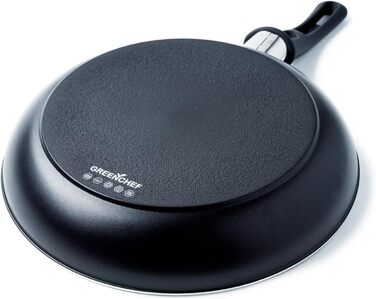 GreenChef Diamond Soft Grip Non-Stick Coating, 30cm, PFAS-free, Induction, Dishwasher Safe, Black 30cm (Frying Pan, 20cm Frying Pan)