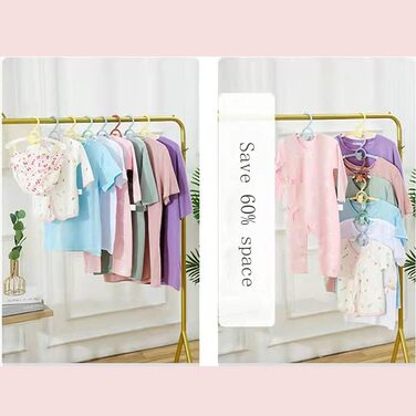 Набір дитячих вішалок JSF Mitwachsende, 20 шт. з бантиками, сірі та білі, для дитячого одягу, антиковзаючі, економія місця