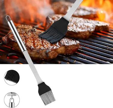 Набір гриль-інструментів 5 шт. з нержавіючої сталі, професійний, для кемпінгу та барбекю