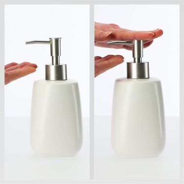 Дозатор мила KADAX: керамічний диспенсер для мила, мийного засобу та лосьйонів для ванної/кухні