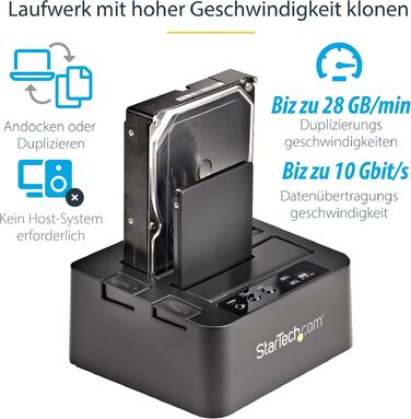 Дублікатор жорстких дисків StarTech.com USB 3.1 (10Gbps) Standalone HDD Docking Station, SDOCK2U313R
