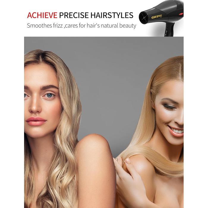 Іонізатор для волосся Profi-Fön 3500W, блаво світло, 2 швидкості, 3 режими, концентратор та дифузор для дому та салону