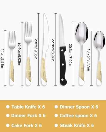 Набір столових приборів на 12 осіб, 36 предметів, нержавіюча сталь. Елегантний столовий прибор, блискучий, придатний для миття в посудомийній машині. Містить ніж, виделку, ложку. 36 предметів, товста версія