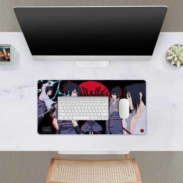 Килимок для миші та клавіатури Head Case Designs Naruto Shippuden XL (60x30 см, Саске) - ігровий, великий, аніме