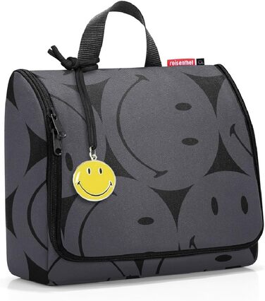 Сумка-органайзер Reisenthel Toiletbag XL сірого кольору (Smiley Grey) з гачком, водонепроникний матеріал