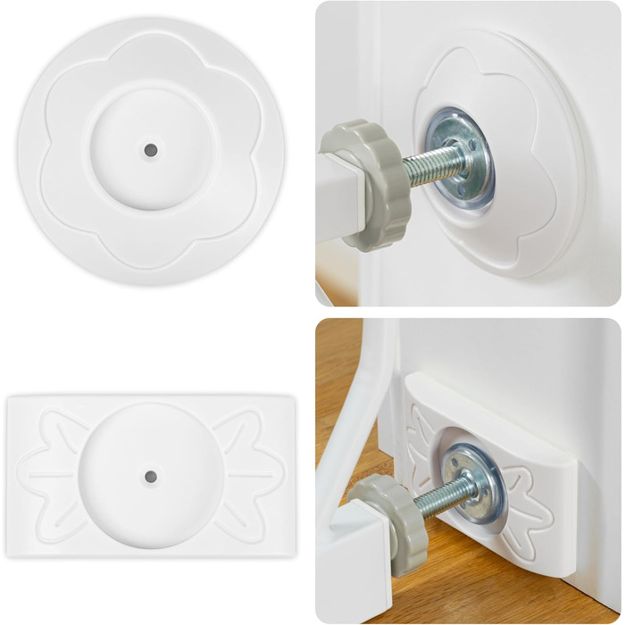 Захисний бар'єр IB Style Berrin XXL для дітей та собак, 85-185 см, без свердління, чорний, з набором захисних накладок